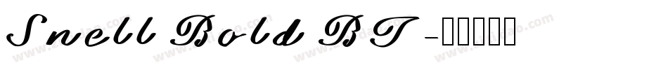 Snell Bold BT字体转换